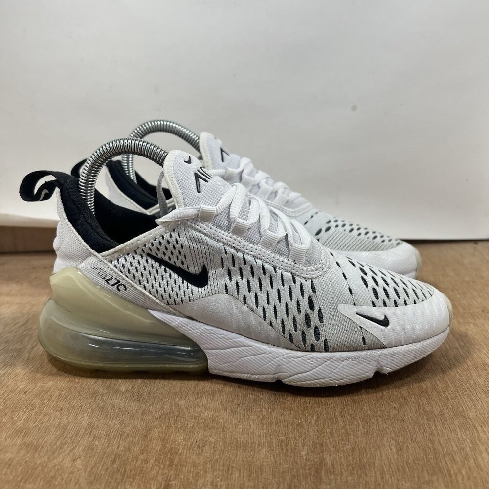 Nike Air Max 270 Shoes Womens Size 6.5 White Black Running Sneakers AH6789-100